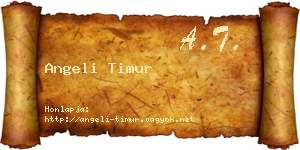 Angeli Timur névjegykártya